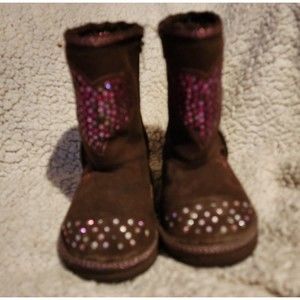 Sketchers Girls 6 Sparkle Toe Boots *USED*